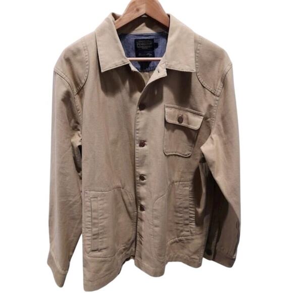 Pendleton Men's‎ Size L Vintage Chore Jacket Workwear Cotton Canvas Button-Up - Picture 1 of 5